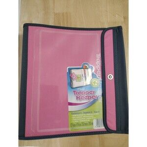 Mead TRAPPER KEEPER Pink 1.5" 3 Ring Binder 2012 Pockets Snap Closure New 12"X11